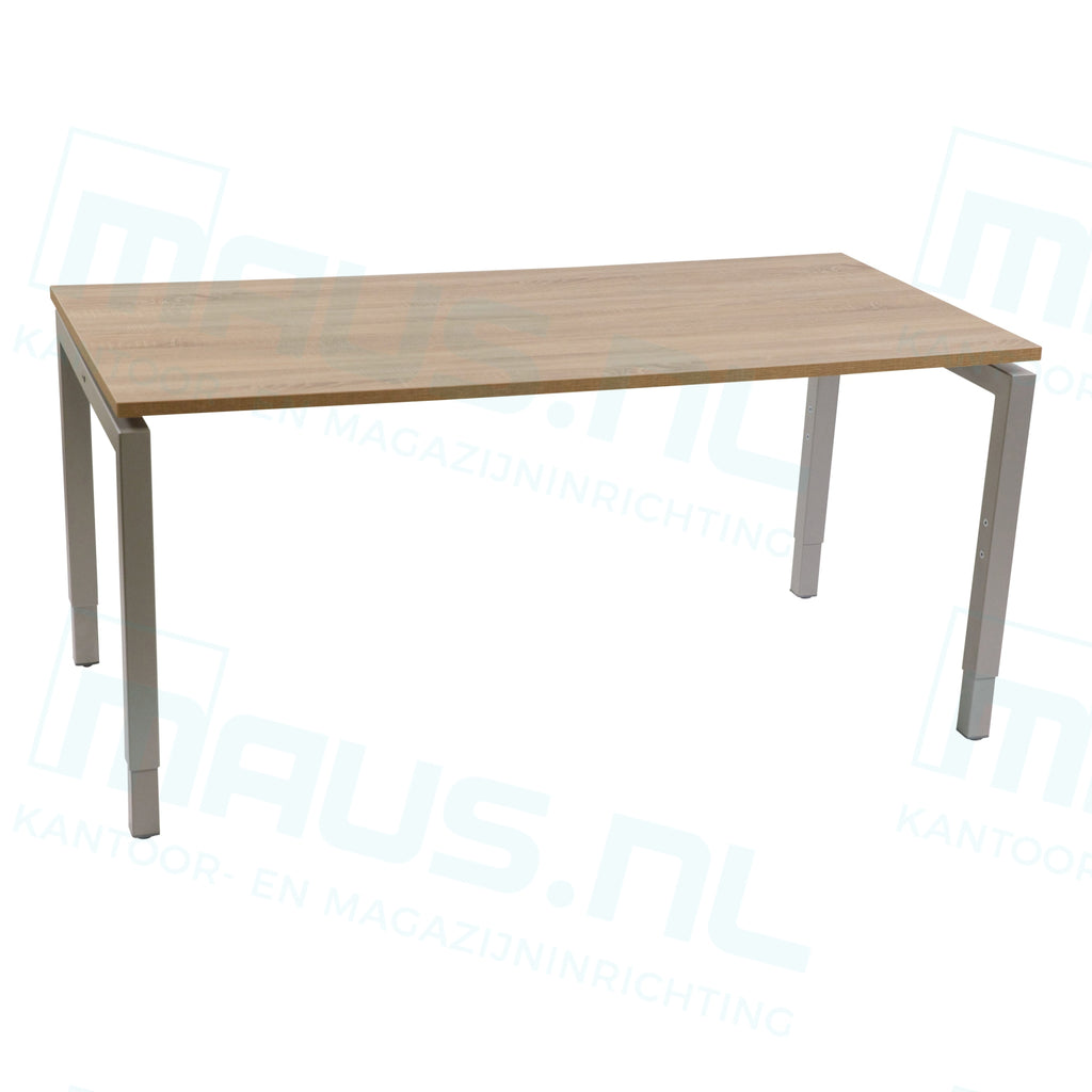 Bureau Dsq 180X80Cm Met N-Poot Aluminium Ral 9006 / Robson Eiken Bureaus