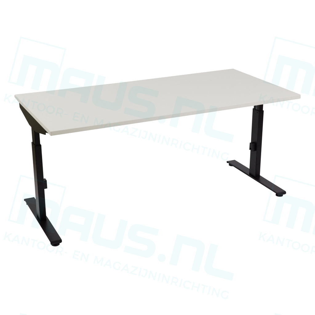 Bureau Dsq 180X80Cm Met T-Poot Zwart Ral 9005 / Wit Bureaus