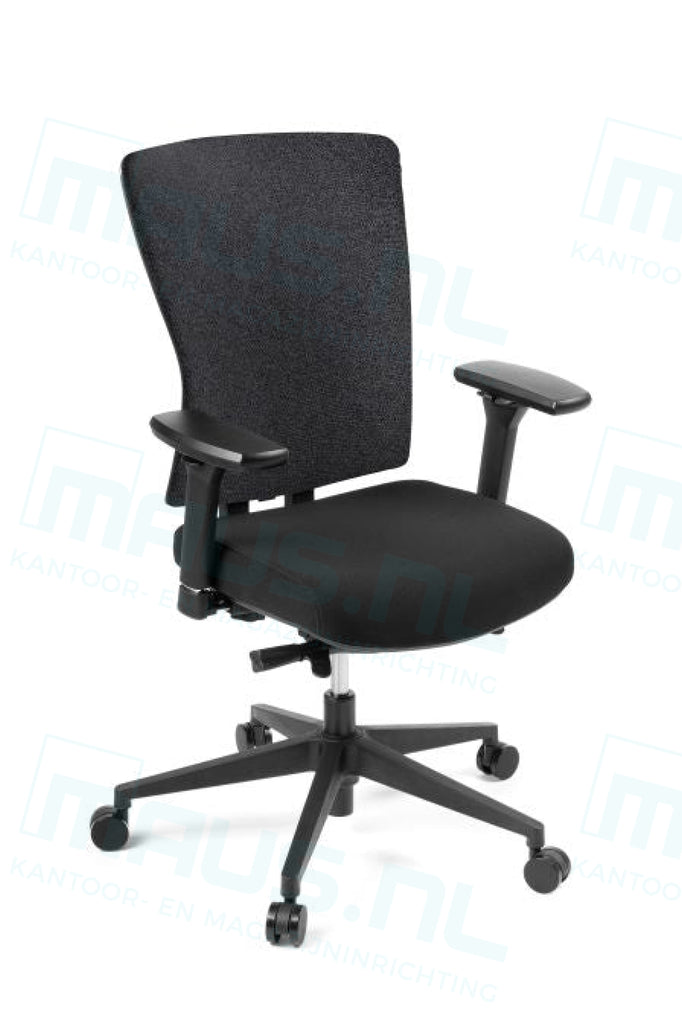 Bureaustoel Mcp-05B Gestoffeerde Rug Zwart Zwart / Bureaustoelen