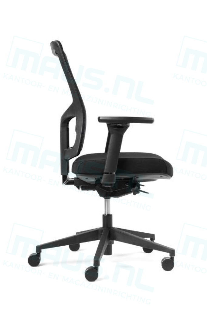 Bureaustoel Mcp-05B Gestoffeerde Rug Zwart Bureaustoelen