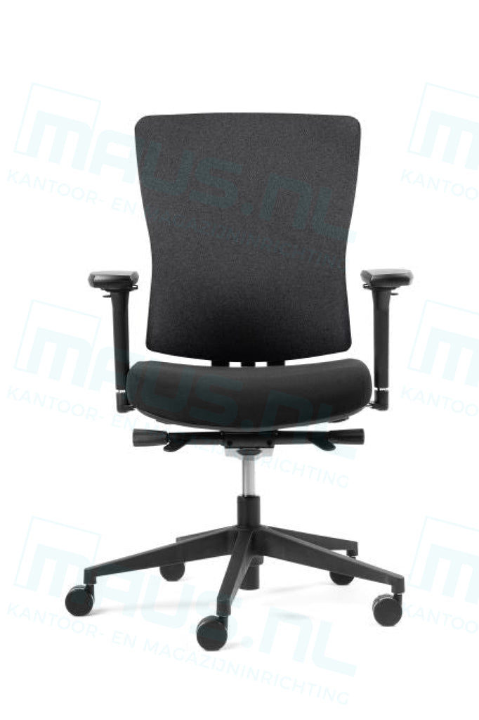 Bureaustoel Mcp-05B Gestoffeerde Rug Zwart Bureaustoelen