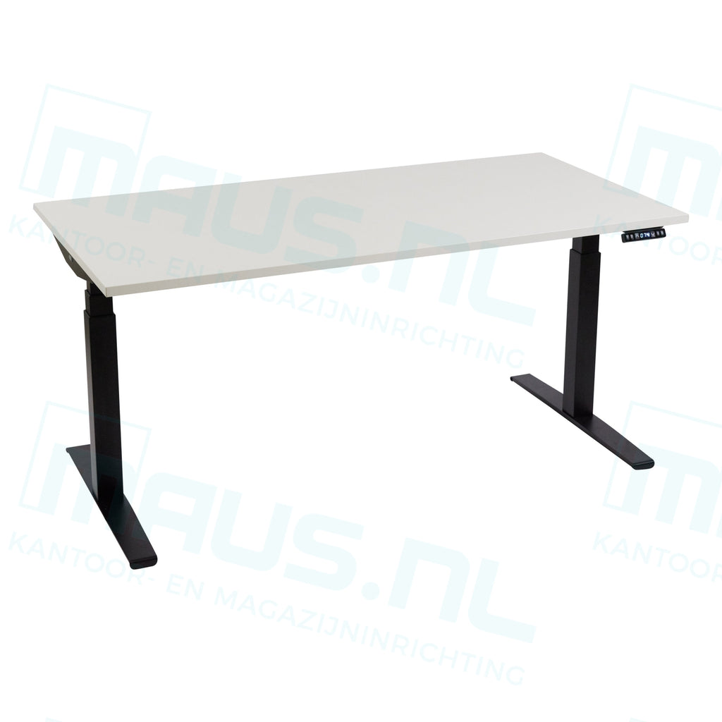 Elektrisch Bureau Dsq 180X80Cm Zwart Ral 9005 / Wit Bureaus