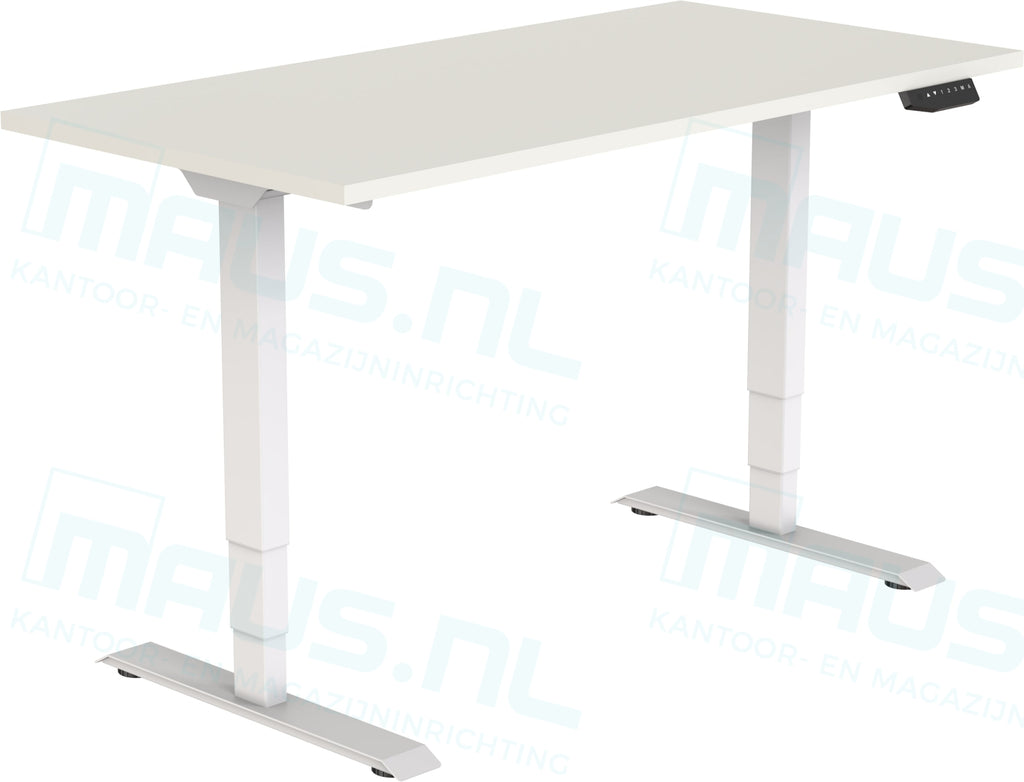 Elektrisch Bureau Dsq Euro 160X80Cm Wit Ral 9016 / Bureaus