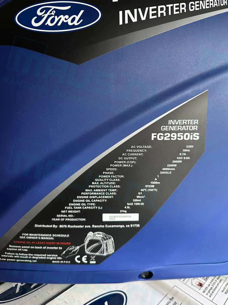 Inverter l aggregaat l noodstroomvoorziening l FORD FG2950iS