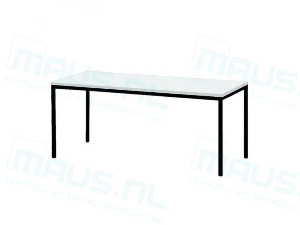 Kantinetafel Tabl 120X80Cm Zwart Ral 9005 / Wit Bureaus