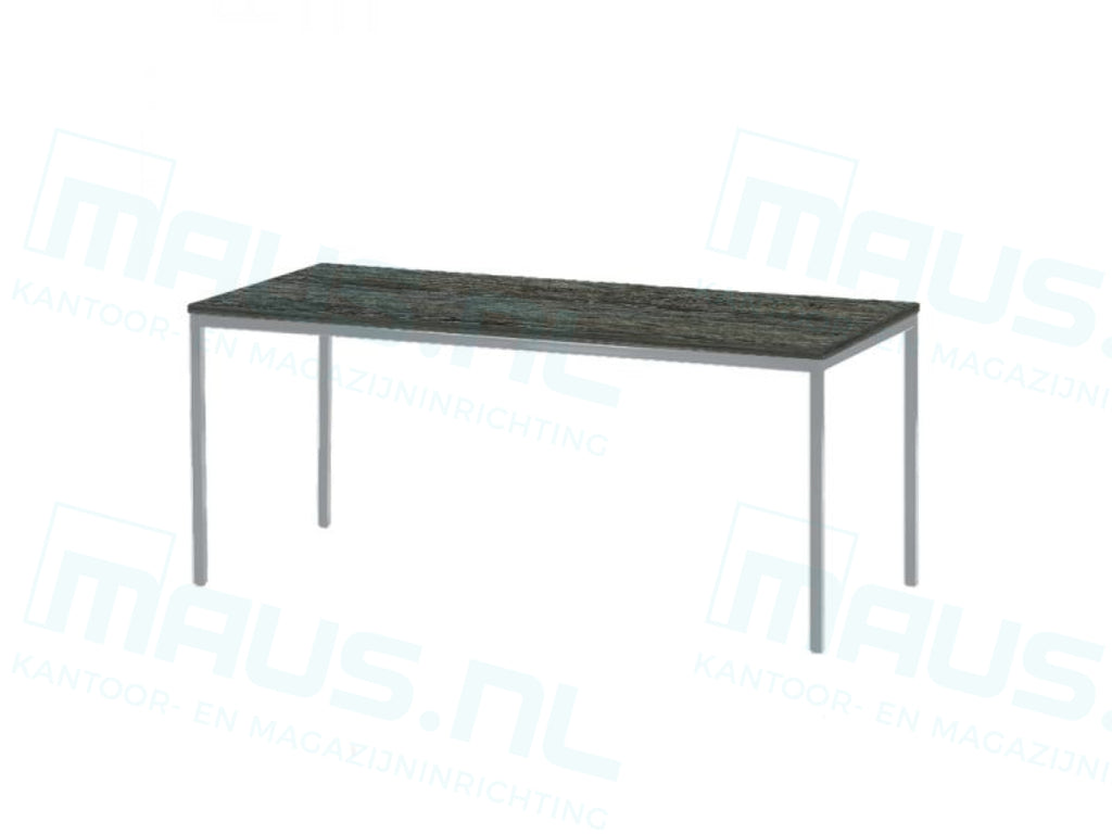 Kantinetafel Tabl 140X80Cm Aluminium Ral 9006 / Logan Eiken Bureaus