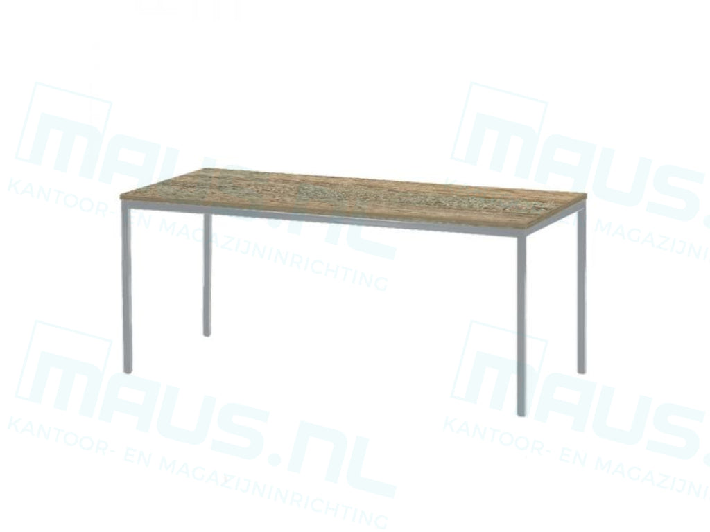 Kantinetafel Tabl 140X80Cm Aluminium Ral 9006 / Robson Eiken Bureaus