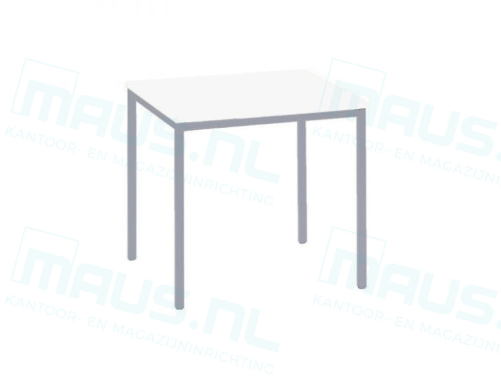 Kantinetafel Tabl 80X80Cm Aluminium Ral 9006 / Wit Bureaus