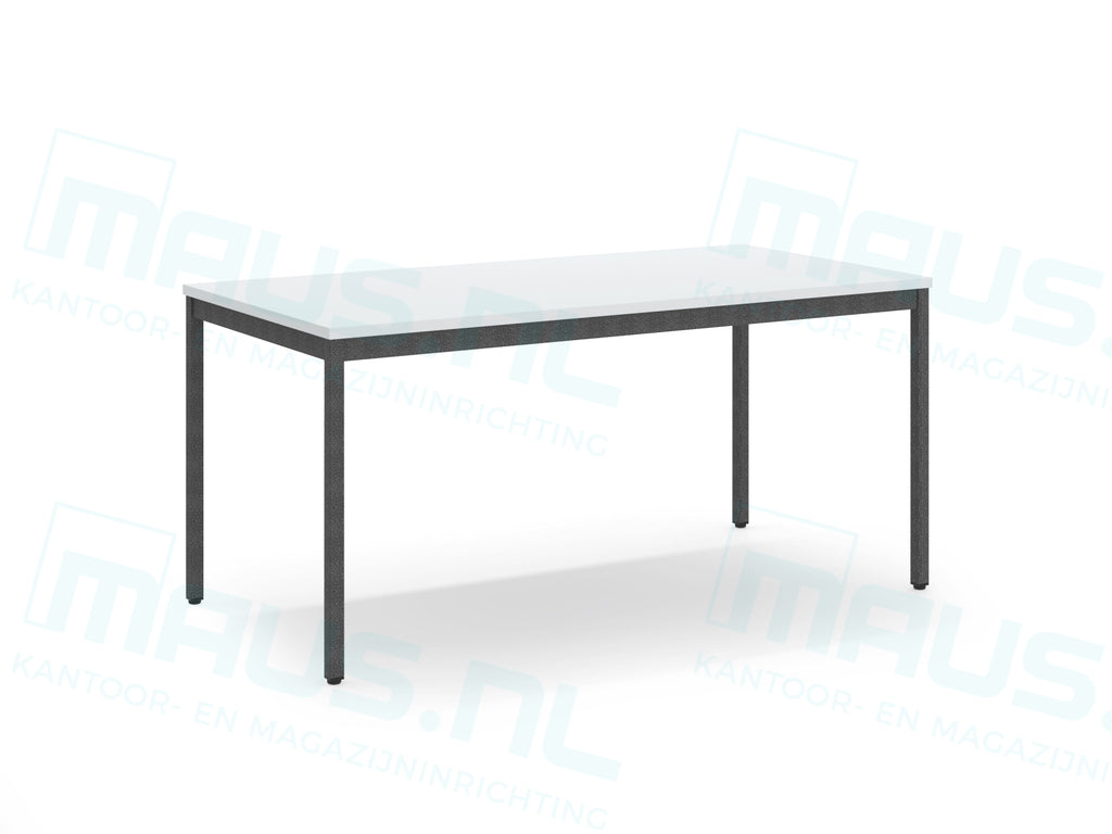 Kantinetafel Tabl B 160X80 Cm Zwart Hamerslag / Lichtgrijs Bureaus