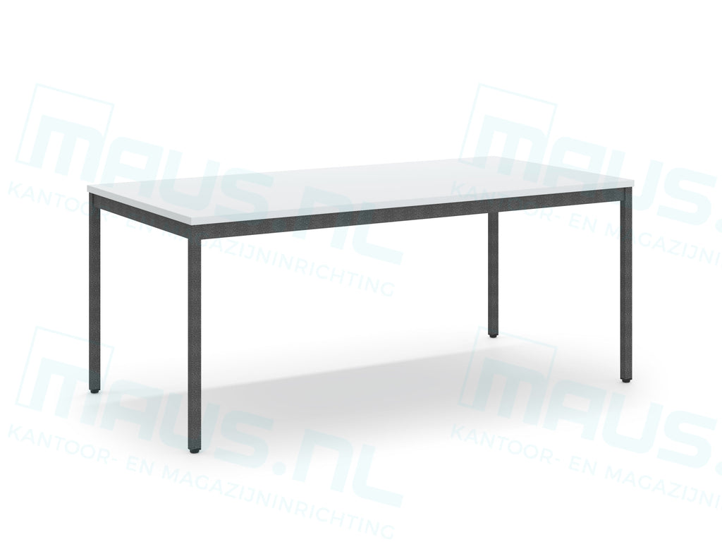 Kantinetafel Tabl B 200X100Cm Zwart Hamerslag / Lichtgrijs Bureaus