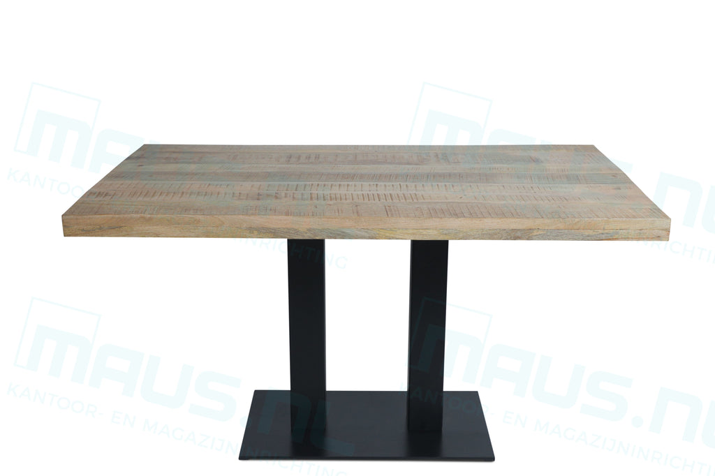 Kantinetafel Tabl W Rechthoek 120X70 Cm Zwart / Naturel Bureaus