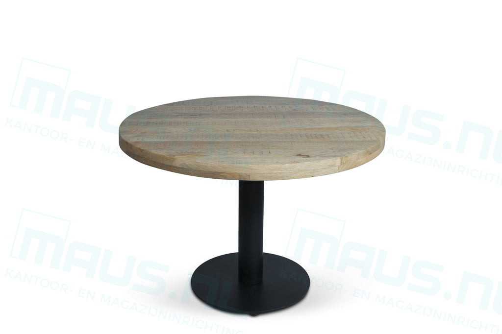 Kantinetafel Tabl W Rond 70 Cm Zwart / Naturel Bureaus