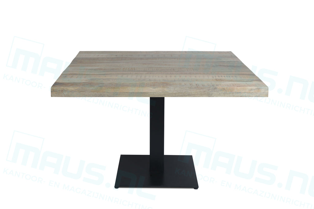 Kantinetafel Tabl W Vierkant 120X120 Cm Zwart / Naturel Bureaus