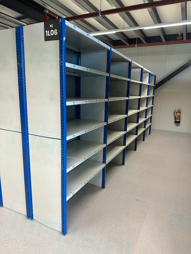 Legbordstelling l Stow l gebruikt l blauw/wit l 50cm diep